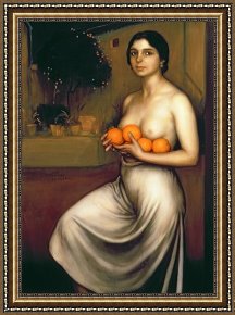 The Lemon Tree Framed Prints - Oranges and Lemons by Julio Romero de Torres