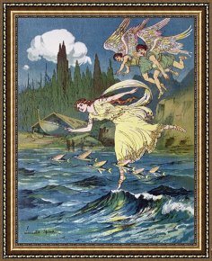 Atalanta And Meleager Framed Prints - Atalanta And The Sons Of The North Wind by Lancelot Speed