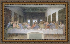 The Last Supper Framed Prints - The Last Supper by Leonardo da Vinci