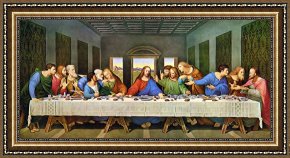 The Last Supper Framed Prints - The Last Supper by Leonardo da Vinci