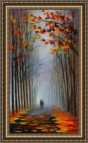 Autumn Framed Prints - Autumn Fog by Leonid Afremov
