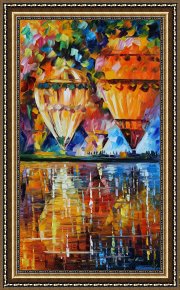 Reflections of Portofino Framed Prints - Balloon Reflections by Leonid Afremov