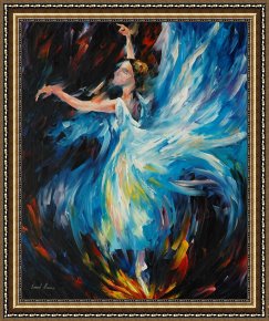 Waves, Framed Prints - Blue Wave by Leonid Afremov