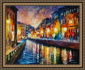 City by The Bay Framed Paintings - City Lights by Leonid Afremov