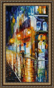 City by The Bay Framed Paintings - City Of Rain by Leonid Afremov