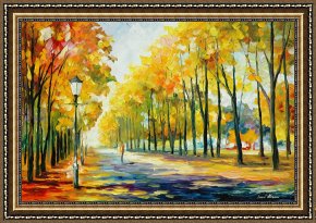 Path Framed Prints - Fall's Path by Leonid Afremov