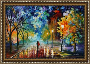 Leonid Afremov Framed Paintings - Freshness Of Cold by Leonid Afremov