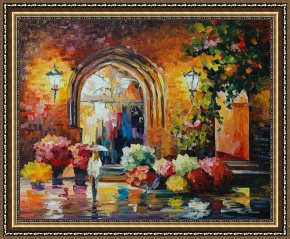 City by The Bay Framed Paintings - Gallery In The Old City by Leonid Afremov