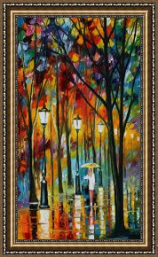Lady Framed Prints - Lady In White by Leonid Afremov