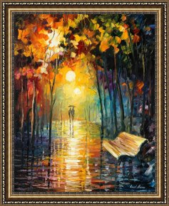 Misty Framed Prints - Misty Park by Leonid Afremov