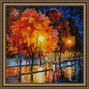 Times Framed Prints - Romantic Time by Leonid Afremov