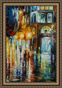 City by The Bay Framed Paintings - West Palm Beach - City Place by Leonid Afremov