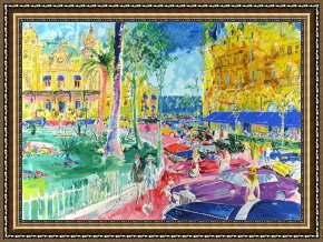 A Place Framed Prints - Place Du Casino, Monte Carlo by Leroy Neiman