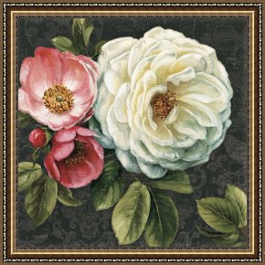 Floral Framed Prints - Floral Damask II by Lisa Audit