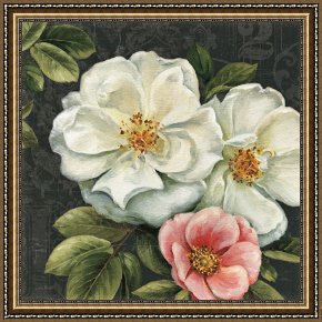 Floral Framed Prints - Floral Damask III by Lisa Audit