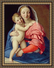 Lorenzo Framed Prints - Madonna And Child by Lorenzo di Credi