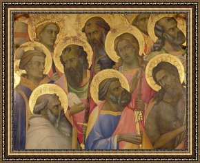 Lorenzo Framed Prints - The Coronation of the virgin by Lorenzo Monaco