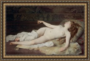 Raphael Framed Prints - Sleep by Louis Joseph Raphael Collin