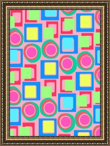 Square - Fort-philippe Framed Paintings - Circles and Squares by Louisa Knight