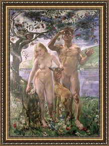 Eden Framed Paintings - Paradise by Lovis Corinth