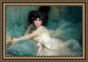 Lady Framed Prints - The Lady in the Turban by Lucien Levy-Dhurmer