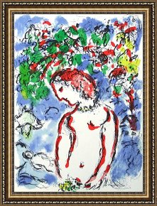 Belle Du Jour Framed Paintings - Dlm Jour De Printemps by Marc Chagall