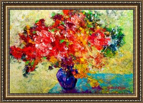 Floral Framed Prints - Abstract Floral 1 by Marion Rose