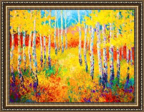 Golden Times Framed Prints - Golden Path by Marion Rose
