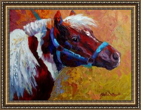 The Drummer Boy's Dream Framed Paintings - Pony Boy by Marion Rose