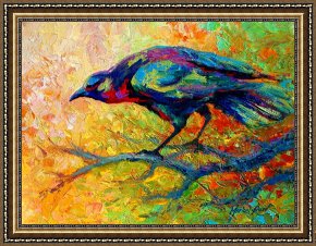 Tree Framed Prints - Tree Talk - Crow by Marion Rose