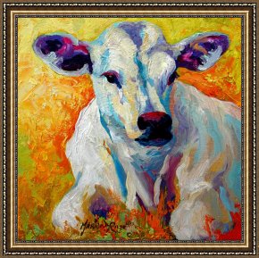 Meadow Angels - White Poppies Framed Prints - White Calf by Marion Rose