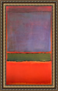 The Green Sail Framed Prints - No 6 Violet Green And Red 1951 by Mark Rothko
