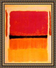 Untitled C.1951 Framed Paintings - Untitled Violet Black Orange Yellow on White And Red 1949 by Mark Rothko