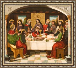The Last Supper Framed Prints - The Last Supper by Master of Portillo