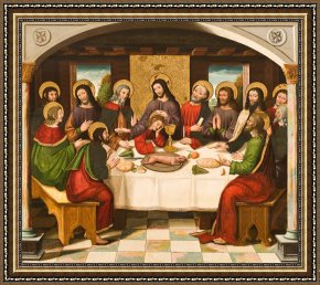 The Last Supper Framed Prints - The Last Supper by Master of Portillo