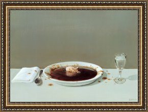 Kohler's Pig Framed Prints - Pig in Soup by Michael Sowa