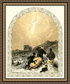 Foster Framed Prints - Shepherds And Angel by Miles Birkett Foster