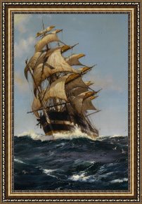 Waves, Framed Prints - Crest of a Wave by Montague Dawson