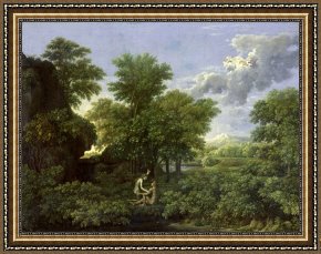 The Garden of Eden Framed Paintings - The Garden of Eden by Nicolas Poussin
