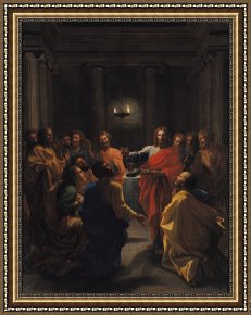 The Last Supper Framed Prints - The Last Supper by Nicolas Poussin