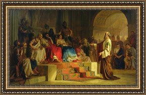 Execution Without Trial Under The Moorish Kings in Granada Framed Paintings - Trial of the Apostle Paul by Nikolai K Bodarevski