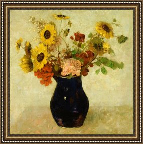 Odilon Redon Framed Prints - Vase Of Flowers by Odilon Redon