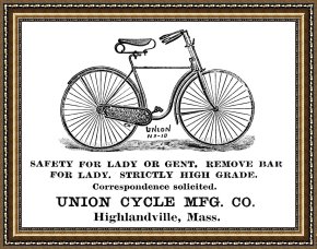 Advertisement Framed Prints - Bicycle Advertisement, 1890 by Others