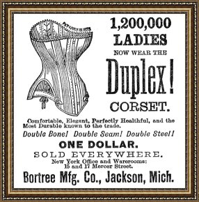 Advertisement Framed Prints - Corset Advertisement, 1887 by Others