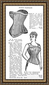 Advertisement Framed Prints - Corset Advertisement, 1895 by Others
