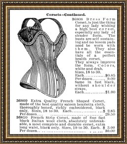 Advertisement Framed Prints - Corset Advertisement, 1895 by Others