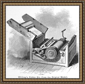 Swine, 19th Century Framed Prints - COTTON GIN, 19th CENTURY by Others
