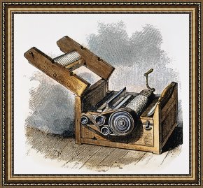 Swine, 19th Century Framed Prints - COTTON GIN, 19th CENTURY by Others