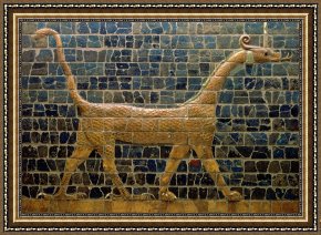 The Brandenburg Gate Berlin Framed Paintings - Dragon of Marduk - On the Ishtar Gate by Others