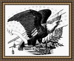 Swine, 19th Century Framed Prints - EAGLE, 19th CENTURY by Others